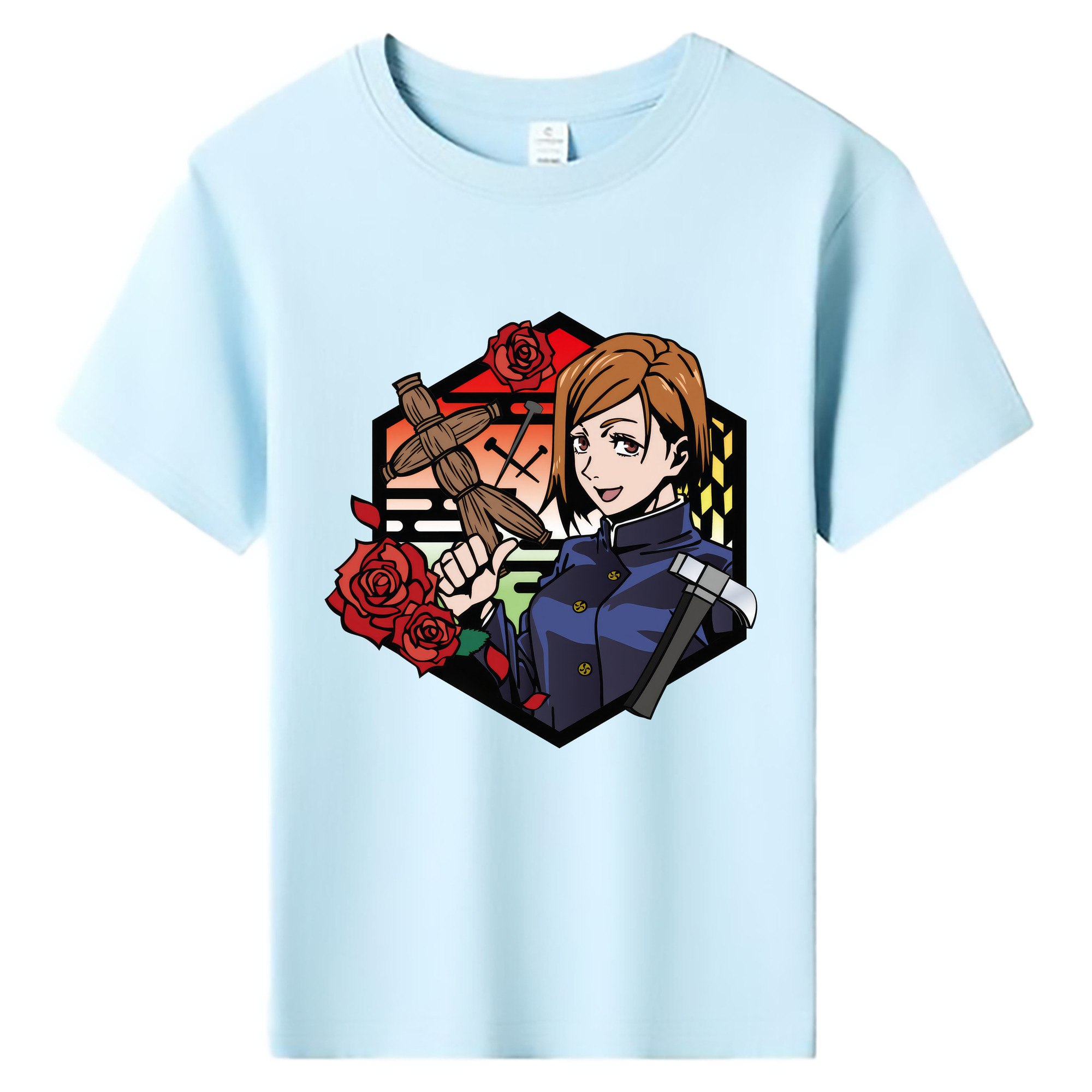 （画像用） 呪術廻戦 Jujutsu Kaisen 綿100％キッズTシャツ（フロントプリント）